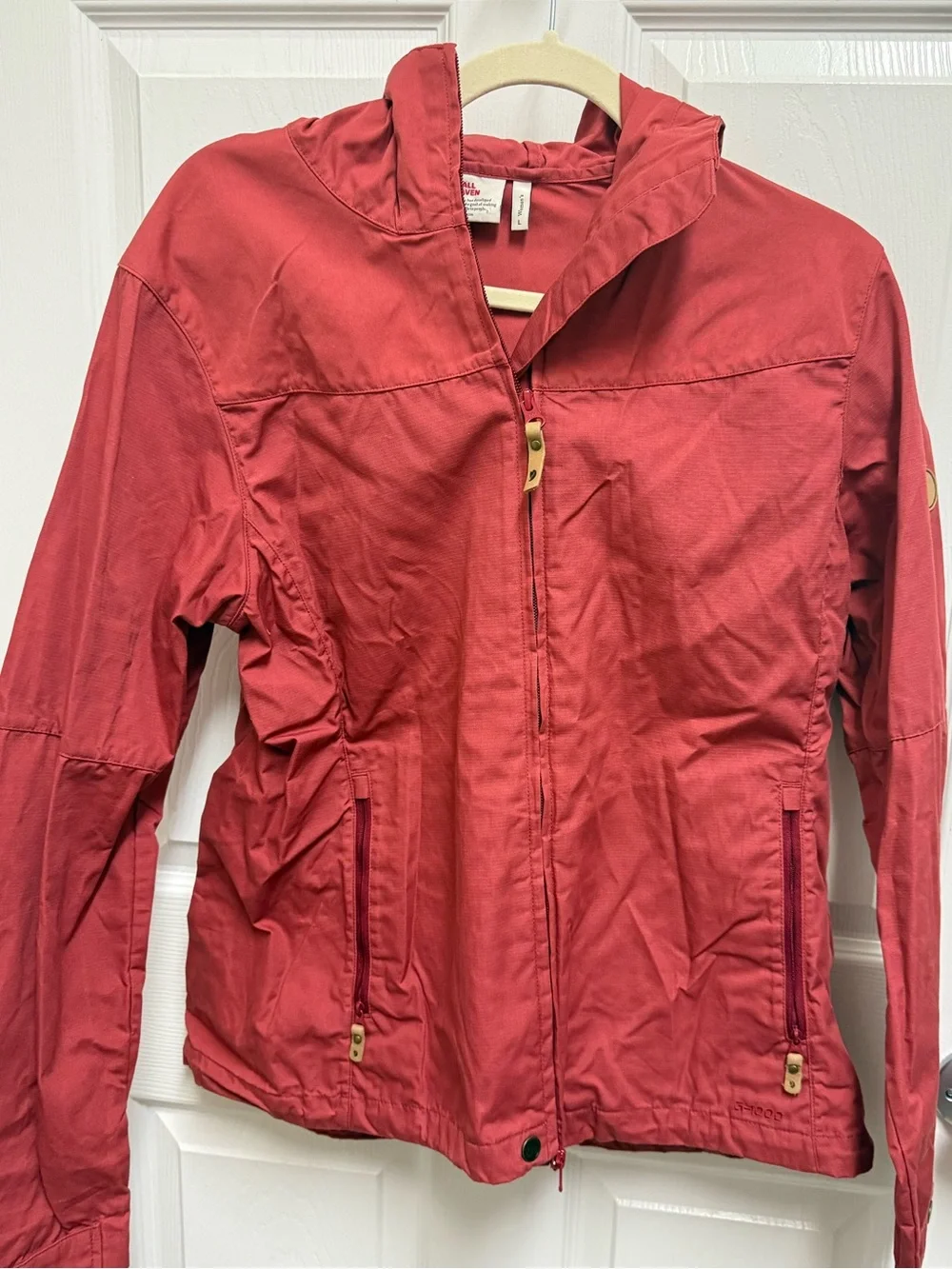 Fjallraven Red Lightweight Hooded Jacket